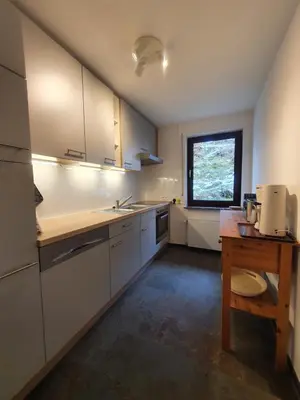 Küche/Küchenzeile in der Unterkunft Großes Ferienhaus Sauerburgblick