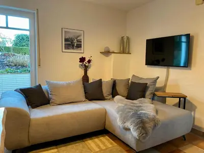 Ein Sitzbereich in der Unterkunft Casa-Catalina