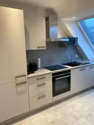 Küche/Küchenzeile in der Unterkunft BG Living & Hosting - Stylish Luxury Apartments in the City Center - Parking, WiFi & Washing Machine