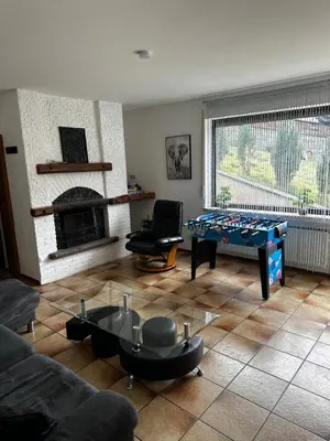Ein Sitzbereich in der Unterkunft Haus am See