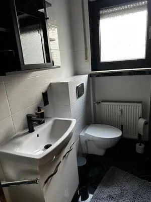 Ein Badezimmer in der Unterkunft Haus am See