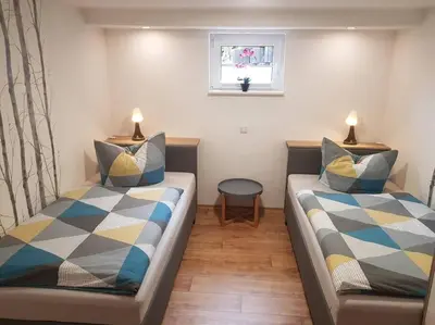 Ein Bett oder Betten in einem Zimmer der Unterkunft Ferienwohnung BeLa, Nähe Nürburgring