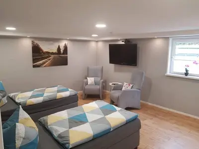 TV/Unterhaltungsangebot in der Unterkunft Ferienwohnung BeLa, Nähe Nürburgring