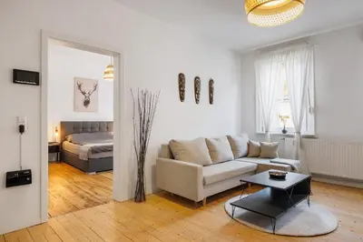Ein Sitzbereich in der Unterkunft Vintage Apartment 1 am Kurpark von Bad Ems
