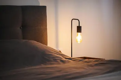 Ein Bett oder Betten in einem Zimmer der Unterkunft Vintage Apartment 1 am Kurpark von Bad Ems
