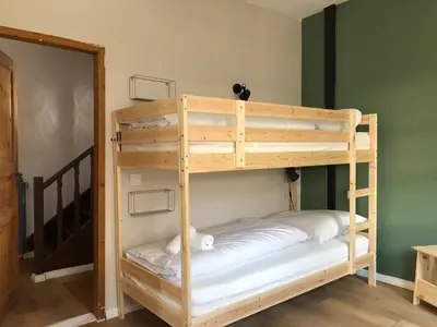 Ein Bett oder Betten in einem Zimmer der Unterkunft Ferienhaus MaLu in Bremm