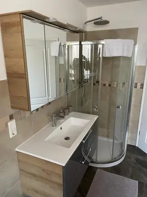 Ein Badezimmer in der Unterkunft Ferienwohnung Traumzeit