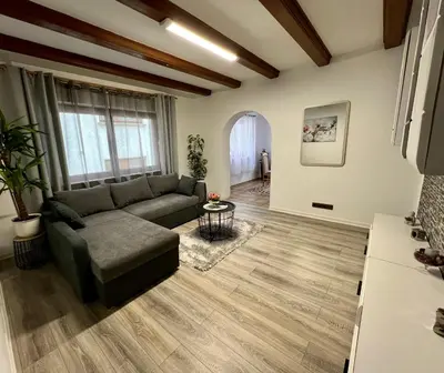 Ein Sitzbereich in der Unterkunft 3 Zimmer Ferienwohnung Denis