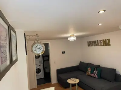 Ein Sitzbereich in der Unterkunft Dein Haus am Rhein
