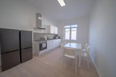 Küche/Küchenzeile in der Unterkunft DQ02 - Geräumige Monteurwohnung Koblenz