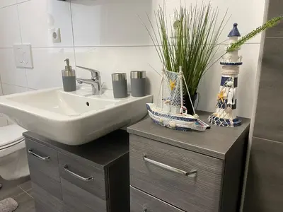 Ein Badezimmer in der Unterkunft Ferienhaus Rheinnähe