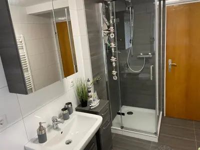 Ein Badezimmer in der Unterkunft Ferienhaus Rheinnähe