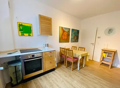 Küche/Küchenzeile in der Unterkunft NEU! Ferienwohnung Atelier 7