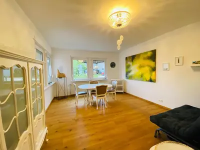 Ein Sitzbereich in der Unterkunft NEU! Ferienwohnung Atelier 7