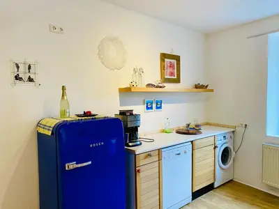 Küche/Küchenzeile in der Unterkunft NEU! Ferienwohnung Atelier 7
