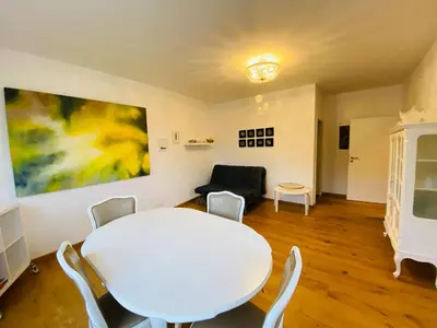 Ein Sitzbereich in der Unterkunft NEU! Ferienwohnung Atelier 7