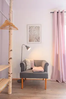 Ein Sitzbereich in der Unterkunft Hofgut Eveshausen Familienquartier Klassik 10-14 Gäste