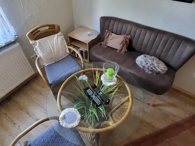 Ein Sitzbereich in der Unterkunft Ferienwohnung Haus Luzia