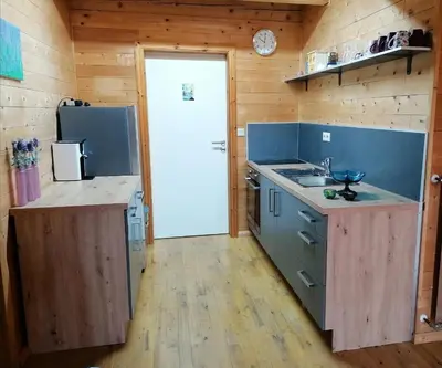 Küche/Küchenzeile in der Unterkunft Hof Idarwald