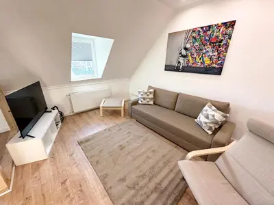 TV/Unterhaltungsangebot in der Unterkunft Stadthaus Apartment Bachperle