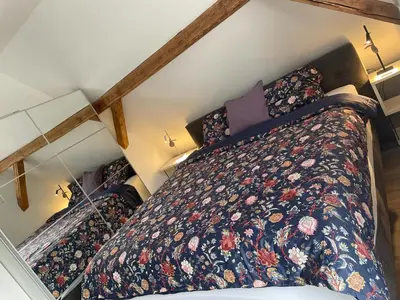 Ein Bett oder Betten in einem Zimmer der Unterkunft Das Herzchen von Ellenz