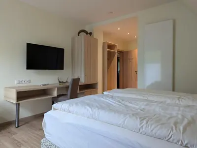 Ein Bett oder Betten in einem Zimmer der Unterkunft Jagdhaus Rech - Ahr