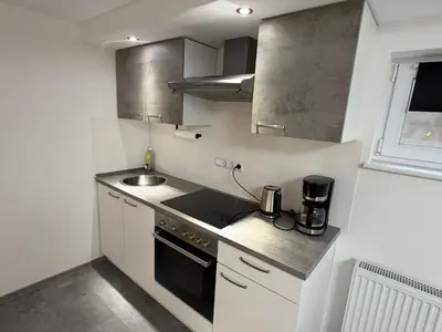 Küche/Küchenzeile in der Unterkunft Ferienwohnung Meister