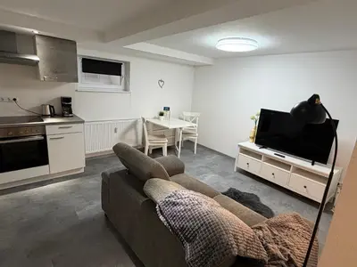 Küche/Küchenzeile in der Unterkunft Ferienwohnung Meister