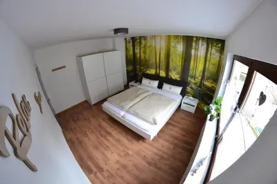 Ein Bett oder Betten in einem Zimmer der Unterkunft Haus Eifelruhe