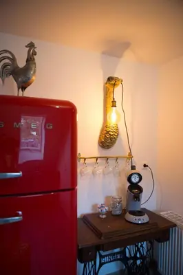 Küche/Küchenzeile in der Unterkunft Ferienwohnung Vino