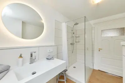 Ein Badezimmer in der Unterkunft Ferienwohnungen am Gestade Wohnung 1