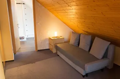 Ein Sitzbereich in der Unterkunft Apartments Stiftshof