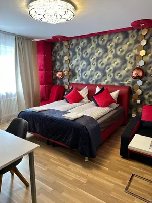 Ein Bett oder Betten in einem Zimmer der Unterkunft Diamanthaus deluxe 7 Koblenz