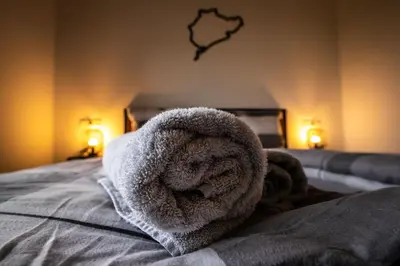 Ein Bett oder Betten in einem Zimmer der Unterkunft Südschleife Appartements - App. 2 - WLAN - Direkt am Ring