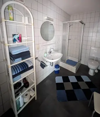 Ein Badezimmer in der Unterkunft Ferienwohnungen Evelyne