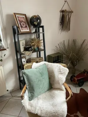 Ein Sitzbereich in der Unterkunft Ferienwohnung in der Vulkaneifel 