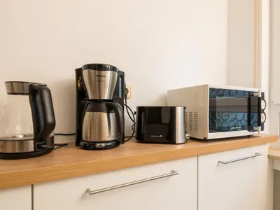 Küche/Küchenzeile in der Unterkunft Apartment Terrassenwohnung am Kurpark by Interhome