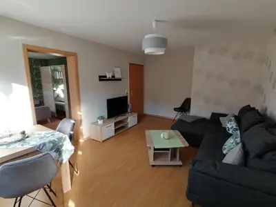 Ein Sitzbereich in der Unterkunft Melanies Wohlfühlort