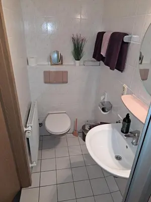 Ein Badezimmer in der Unterkunft Moselpension Gwosch
