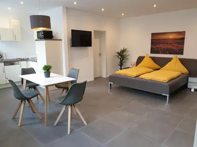 Küche/Küchenzeile in der Unterkunft Weingut u. Gästehaus Becker