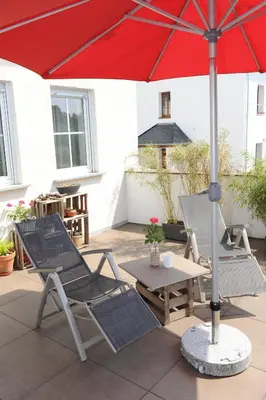 Ein Patio oder anderer Außenbereich in der Unterkunft Weingut u. Gästehaus Becker