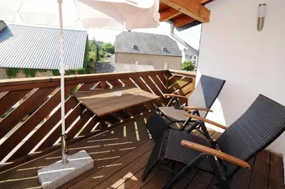 Ein Balkon oder eine Terrasse in der Unterkunft Weingut u. Gästehaus Becker