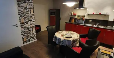 Küche/Küchenzeile in der Unterkunft Ferienwohnung an der Mosel, Postamt