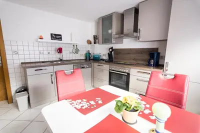 Küche/Küchenzeile in der Unterkunft Ferienwohnung Richards