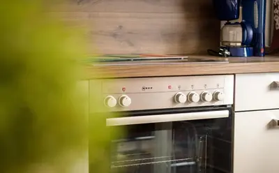 Küche/Küchenzeile in der Unterkunft Ferienwohnung Richards