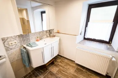 Ein Badezimmer in der Unterkunft Ferienwohnung Richards