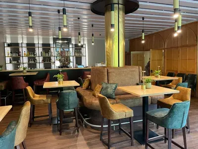 Ein Sitzbereich in der Unterkunft Uferdeck - Boutique Hotel