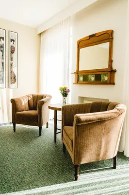 Ein Sitzbereich in der Unterkunft Baudobriga Rheinhotel