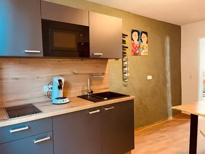Küche/Küchenzeile in der Unterkunft Meyver Cochem Centrum.