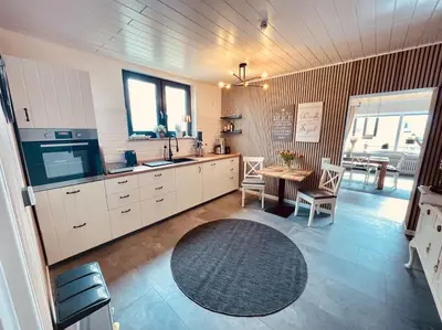Küche/Küchenzeile in der Unterkunft Ferienwohnung Sofie